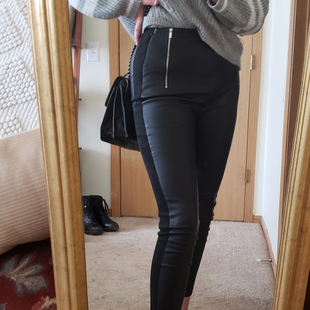 Zara Faux Leather Pants ⚡⚡⚡perfect for fall&winter